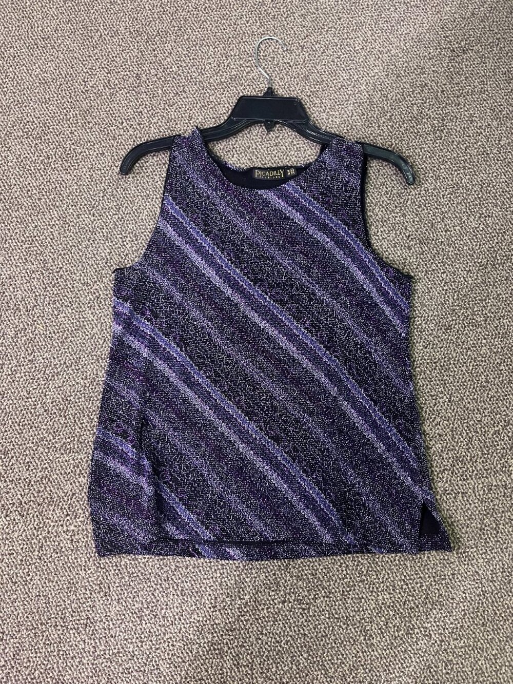 Sparkly Purple Sleeveless Top by Picadilly